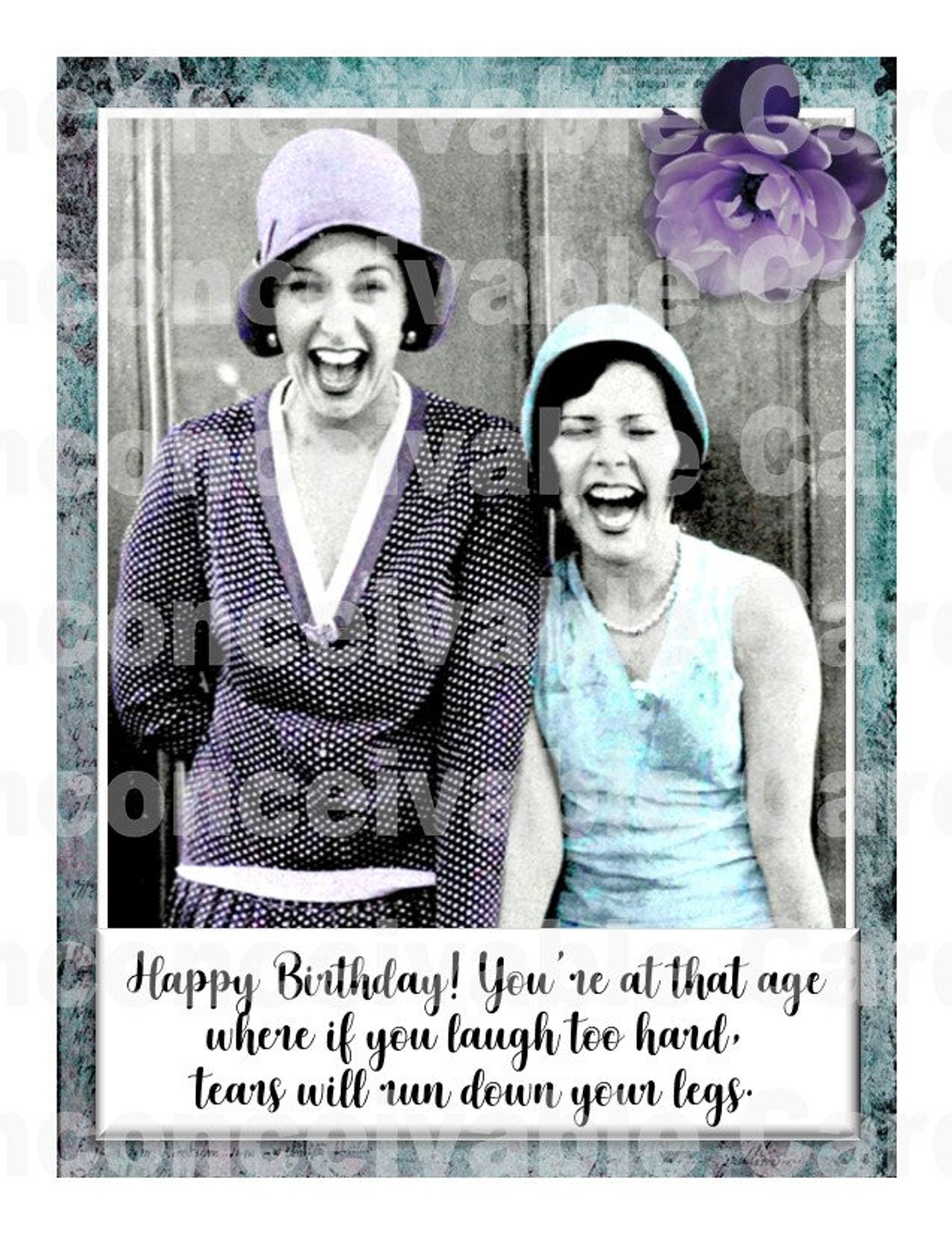 Funny Retro Birthday Card Etsy