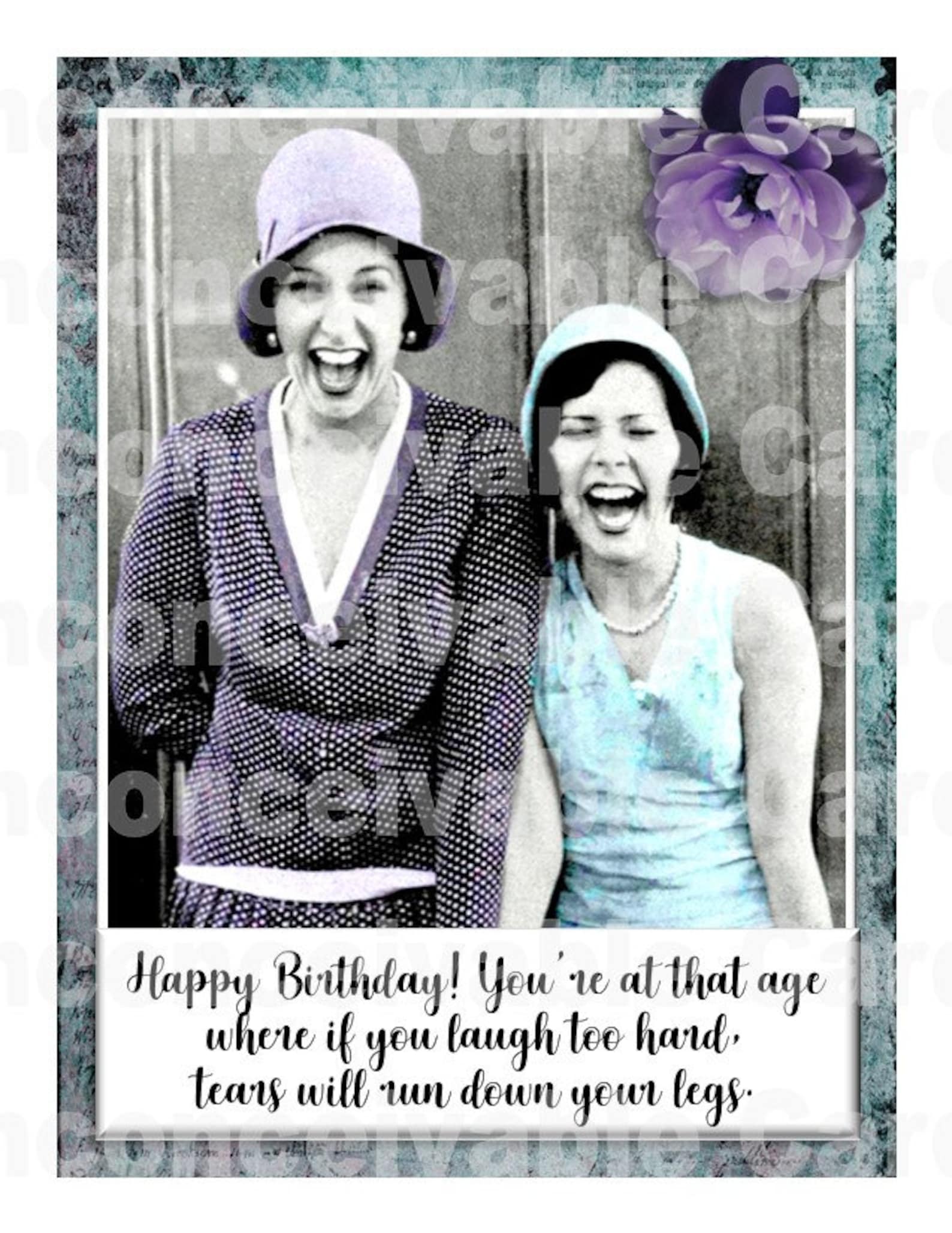 Funny Retro Birthday Card Etsy