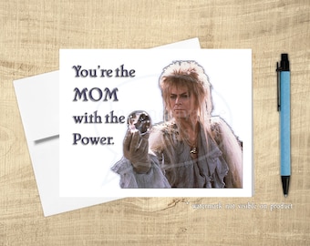 Goblin King - Mother's Day Greeting Card - 80s Cult Classic!