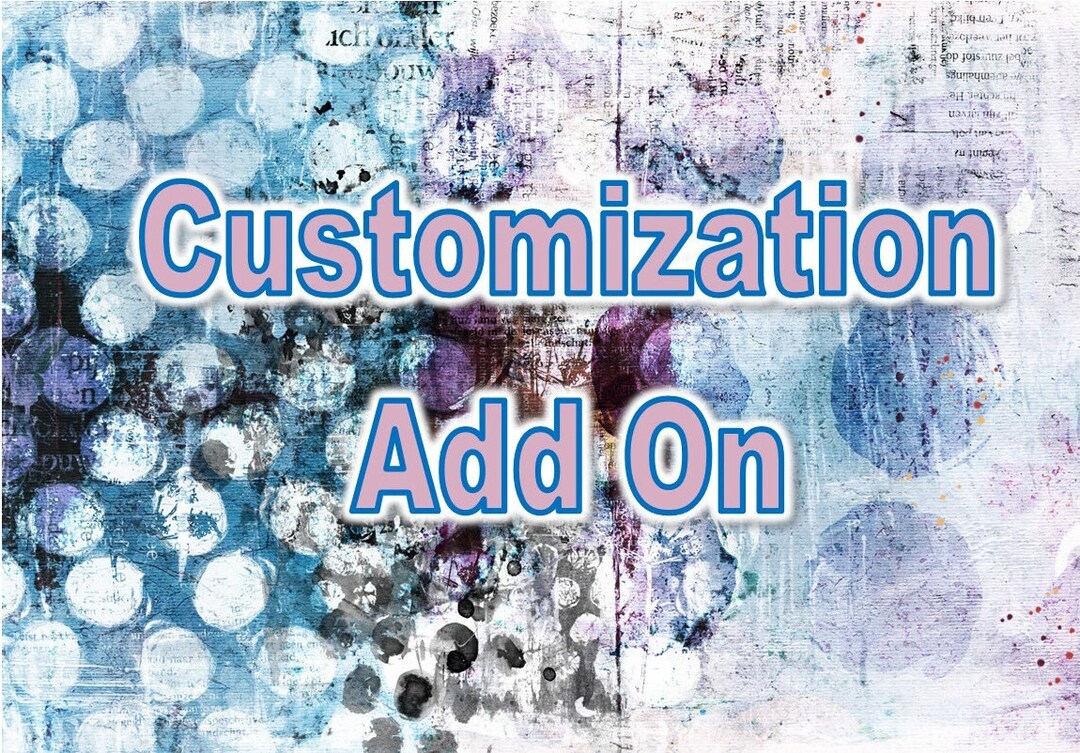 Customization Add On - Etsy
