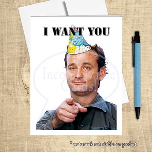 Army "I Want You" Funny Birthday Card, 80s Movie Quote, 1980s Retro, Handmade Birthday Cards, Movie Art