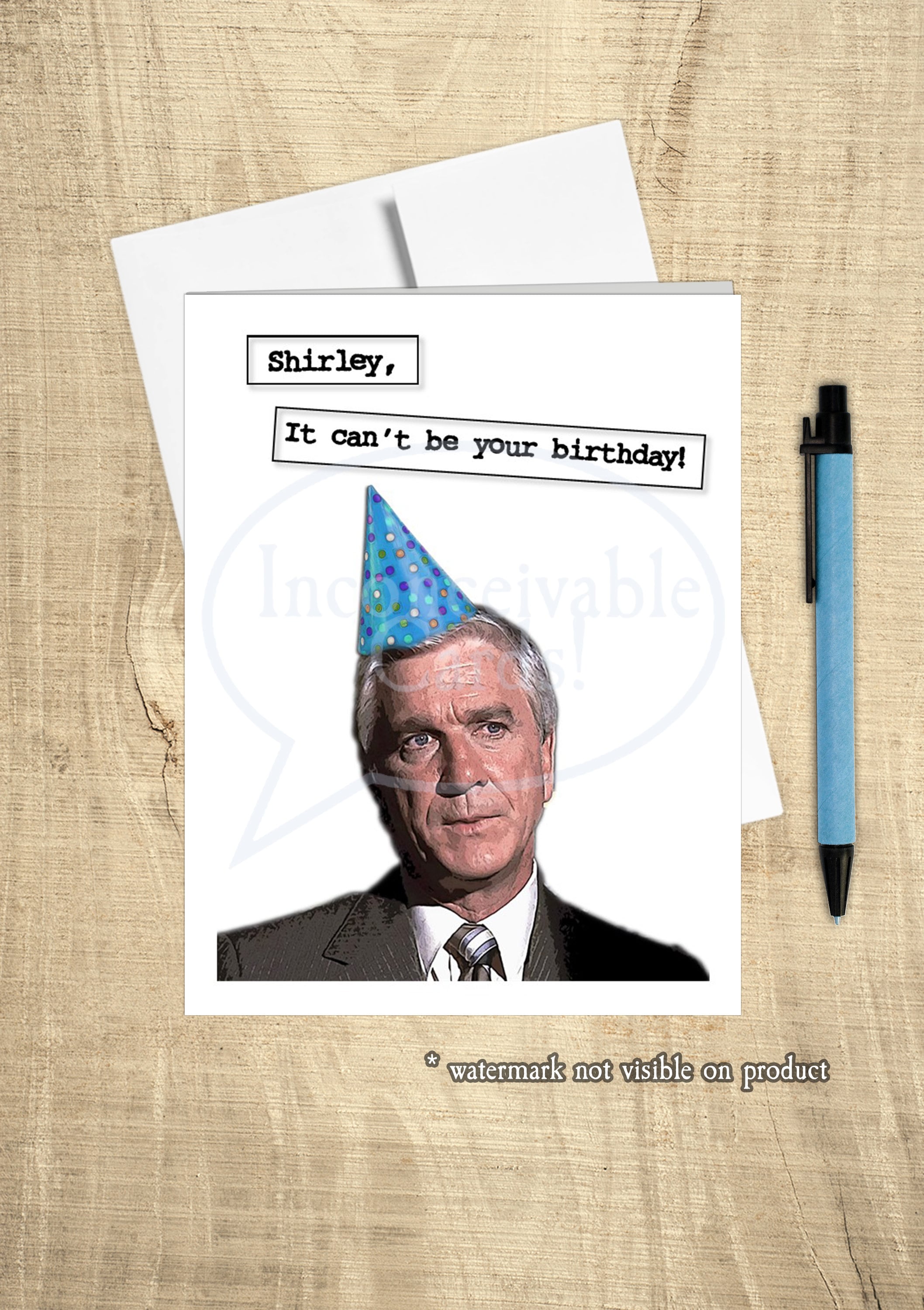 Funny 'Don't Call me Shirley" Birthday Card, 1980s Pop Culture, Happy Birthday 80s Movies, Handmade Birthday Cards