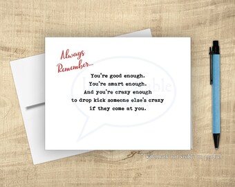 Funny "You're Good Enough to Drop Kick Someone" Get Well, Funny & Sarcastic Get Well Card