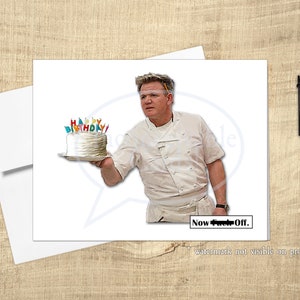 Carte d'anniversaire Gordon Chef * gros mots *, carte d'anniversaire drôle, carte pour lui, carte d'anniversaire sale, carte d'anniversaire grossier