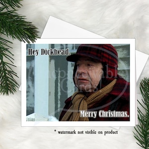 Viejos gruñones - Feliz Navidad D*ckhead, tarjeta de Navidad divertida, tarjeta de Navidad grosera, tarjeta grosera para él