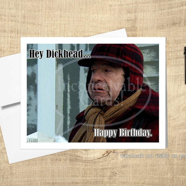 Grumpy Old Men - Happy Birthday D*ckhead, funny birthday card, rude birthday card, rude card for him, birthday card for him, gift for him