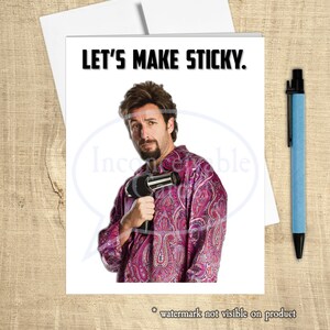 Grappige Zohan - Maak Sticky With You, Kaart voor haar, Verjaardagskaart, Kaart voor vriendin, Kaart voor hem, Romantische kaart, Vuile kaart