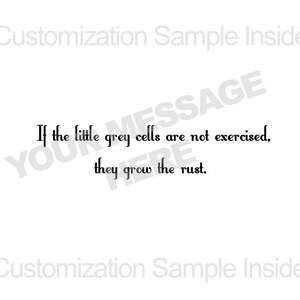Detective Birthday - Poirot - Handmade Birthday Cards Inscribed Cells Rust