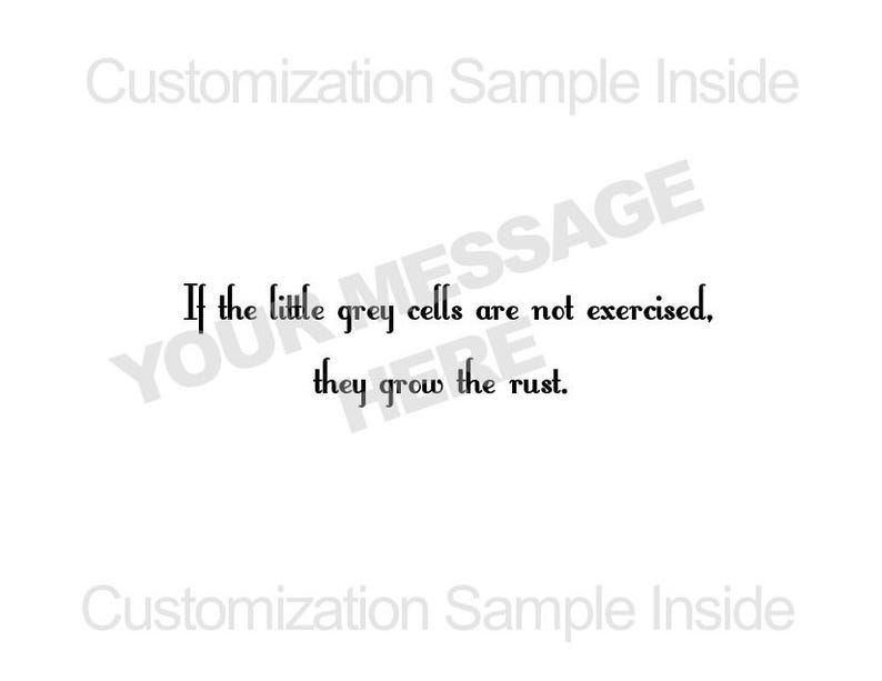 Detective Birthday - Poirot - Handmade Birthday Cards Inscribed Cells Rust