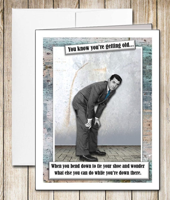 Funny Retro Vintage Birthday Card for Men Too Etsy