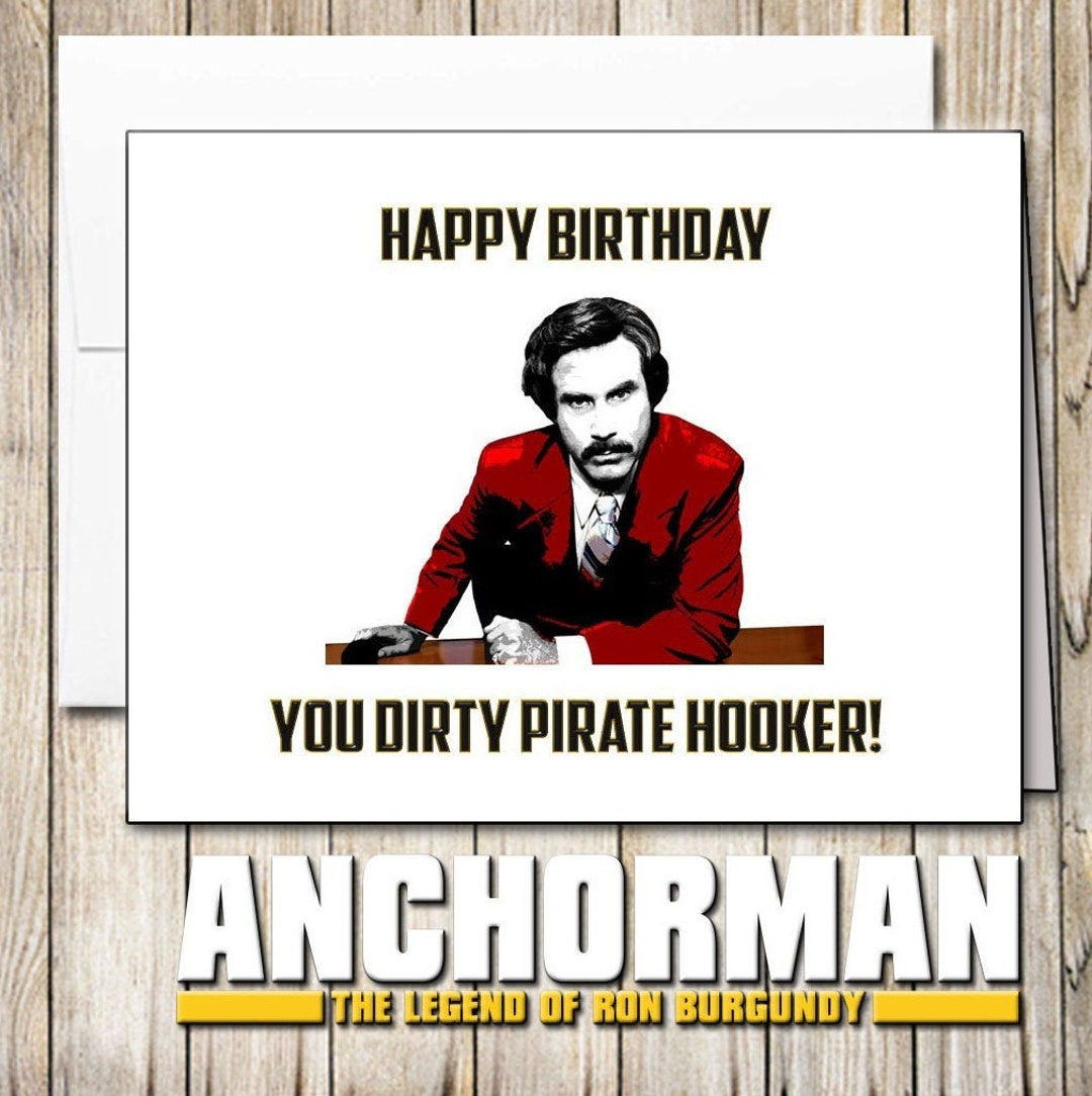 Dirty Pirate Hooker Birthday Card Will Ferrell Card For Her Funny