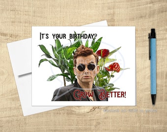 Angel and Devil Grow Better Birthday Card - Funny - Humorous