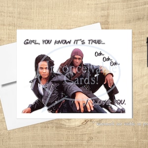 Milli Vanilli Biglietto d'amore divertente, Biglietto di anniversario, Biglietto per lei, Retro anni '80, Musica anni '80, Dai la colpa alla pioggia, Ragazza che sai che è vero