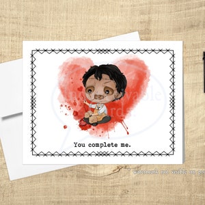 Funny Horror Love Card, Scary Funny Valentine Card, Funny Love Card, Horror Film Gift, I Love You Card, Happy Anniversary Card, Love Card