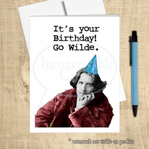 Oscar Wilde Birthday Card