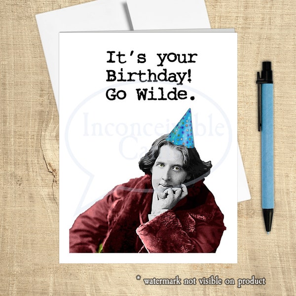 Carte d'anniversaire Oscar Wilde