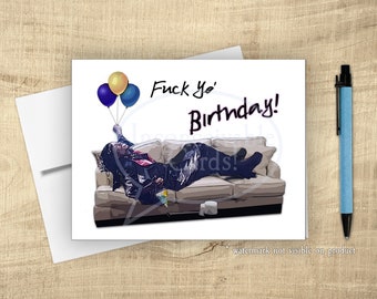 Rick James Geburtstagskarte F * ck Yo 'Geburtstag, schmutzige Geburtstagskarte, lustige Geburtstagskarte, unhöflich Geburtstagskarte