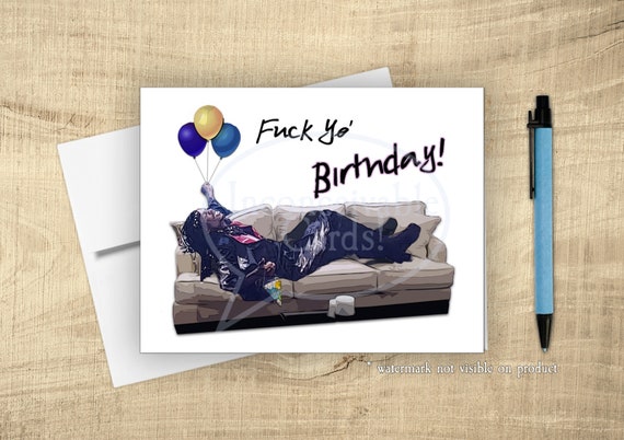 Rick James Birthday Card F*ck Yo' Birthday, Dirty Birthday Card