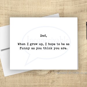 Lustige Dad-Karte "Ich hoffe, ich bin so lustig, wie Sie denken," Karte für Papa, Papa-Witz, lustige Karte für Papa, Vatertag, glücklicher Vatertag-Papa