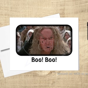 Grappige oude wijf "BOE-GEROEP! BOE-GEROEP!" Funny Card, Just Thinking of You, Hang in There, film uit de jaren 80 * Tijdelijk: GRATIS ansichtkaart bij in aanmerking komende aankoop
