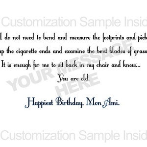 Detective Birthday - Poirot - Handmade Birthday Cards As Inscribed