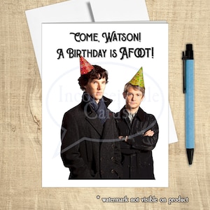 Sherlock - Drôle "Un anniversaire approche !" Carte, Carte d'anniversaire pour lui, carte de voeux drôle