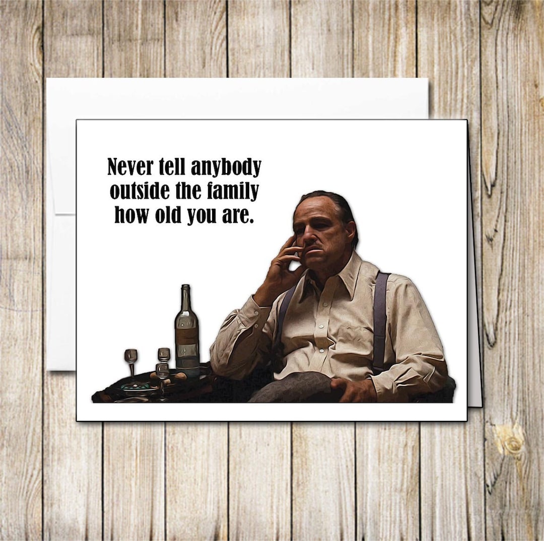 Funny Mafia Movie Birthday Card, Movie Nerds, Movie Quotes, Funny