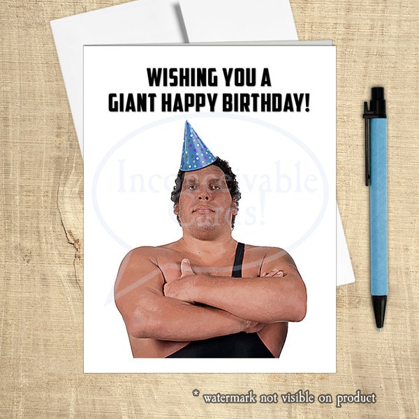 Pro Wrestling - Giant Birthday Card - 80s Cult Classic!