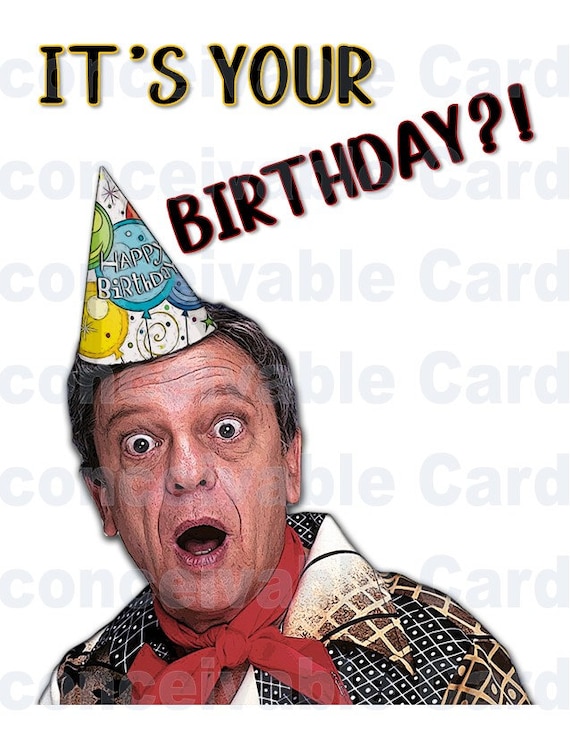 Funny Birthday Card, Three's Co, Mr. Furley, Funny Classic TV