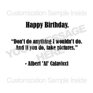 Happy Birthday Sci-Fi Quantum Leap, syfy birthday card, sci-fi card, card for him, Scott Bakula image 3