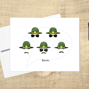Troopers &quot;Meow!&quot; Funny Birthday Card, Card for Him, Gift for Him, Card for Any Occasion, Thinking of you Card
