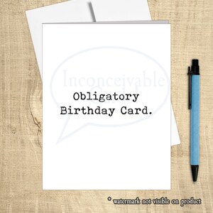 Biglietto d'auguri divertente obbligatorio