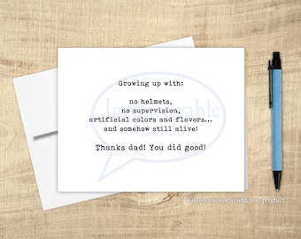 Thanks Dad! You Did Good! – Funny Father’s Day Card, Dad's Birthday