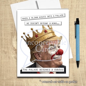 Cartão de palhaço Trump para qualquer ocasião