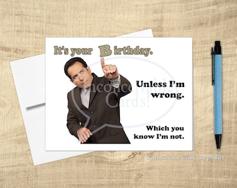 Funny “Happy Birthday Unless I&#39;m Wrong - Which I&#39;m Not” Birthday Card, TV Detective *Limited Time: FREE postcard with qualifying purchase