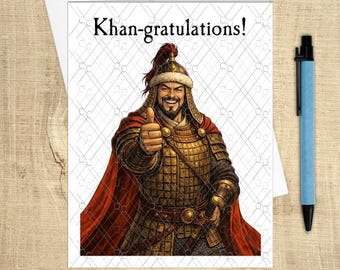 Khan-gratulations! – Funny Genghis Khan Congratulations Card