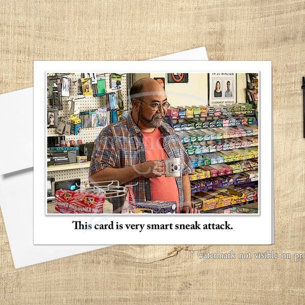 Kims Convenience! Any Occasion Sneak Attack Greeting Card- Funny - Humorous
