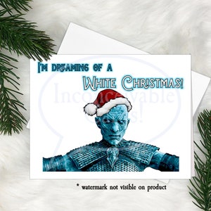 Weiße Weihnachts-Humorvolle Karte