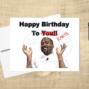 Kanye drôle - Carte d'anniversaire drôle