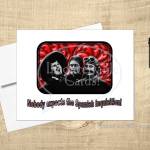 Divertente biglietto dell'Inquisizione spagnola per tutte le occasioni, compleanno, amicizia, pensando a te