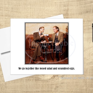 Frasier: grappige kaart "Gegooide salade en roerei", Thinking of You, Best Friend * Tijdelijk: GRATIS ansichtkaart bij in aanmerking komende aankoop