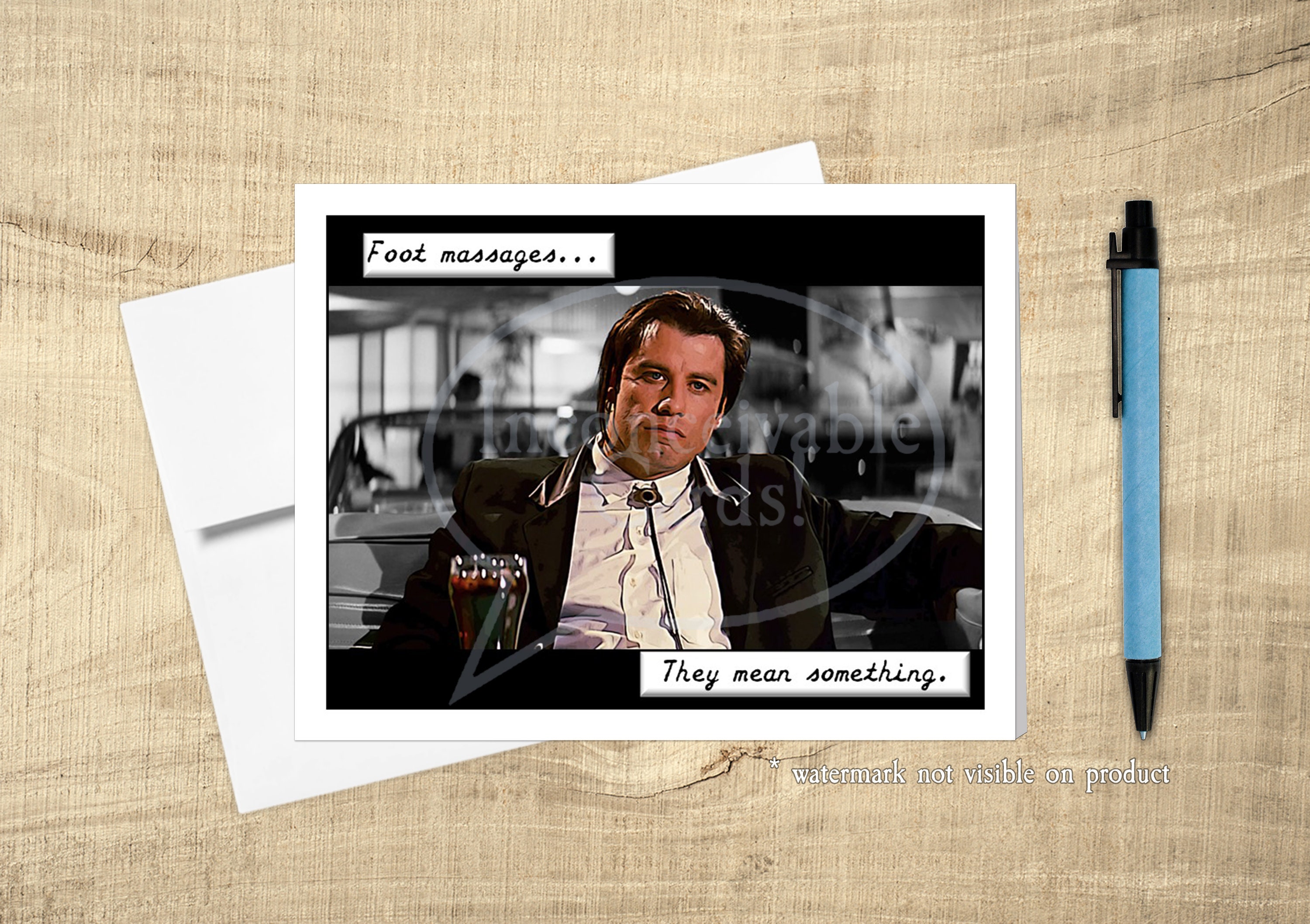 thumbnail image 2 of Pulp Fiction Funny Birthday Card - 'Jules Winnfield' Movie Quote Greeting Card 2 of 2