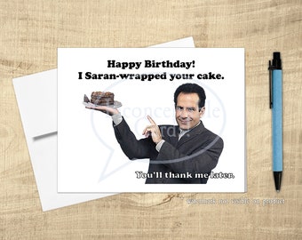 Funny “I Saran-Wrapped Your Cake” Birthday Card, TV Detective *Limited Time: Get a free postcard with qualifying purchase!*