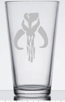Star Wars Pint Glass – Empire Logo – Acid Ink Designs