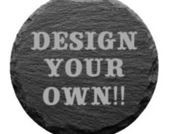 Diseñe su propio, grabado con láser, posavasos de pizarra grabados, posavasos de corcho, bareware, artículos de cocina, regalo personalizado, regalo de novio, posavasos