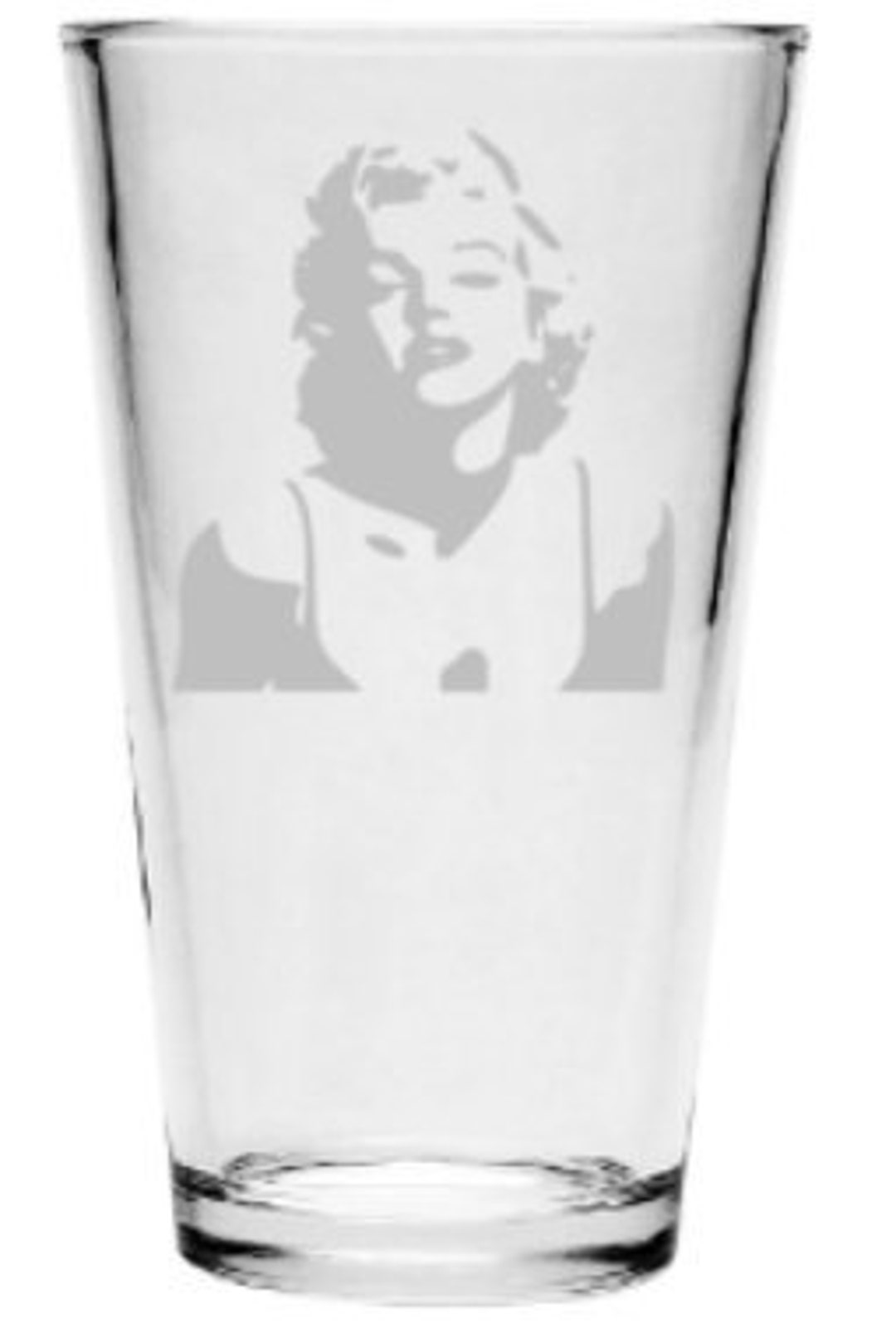 Marilyn Monroe Inspired Hand Etched Pint Glass, Norma Jean, Pint Glass ...