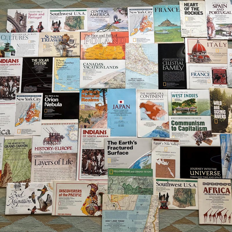 Us Interstate Map.pdf Folding World Map - Etsy