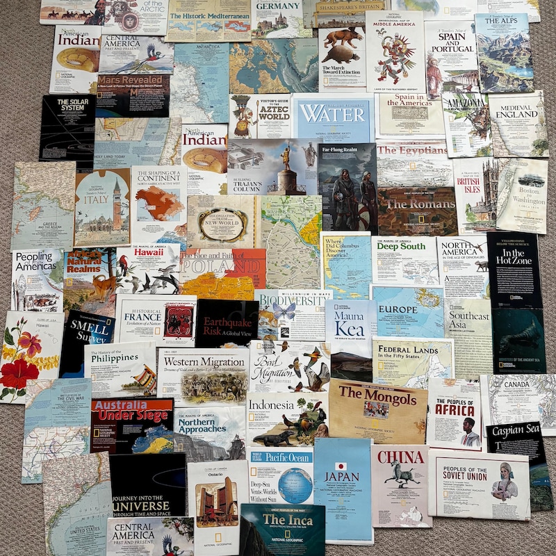 Us Interstate Map.pdf Folding World Map - Etsy