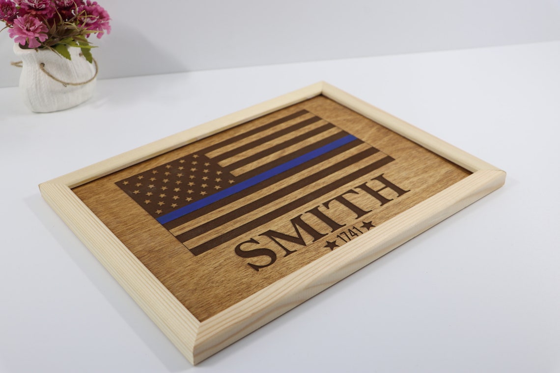 Police officer Wood Sign Law enforcement Gift for men Etsy