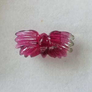 Tourmaline Carved Butterfly. Tourmaline Butterfly Gemstone For Jewellery Setting. BiColor Tourmaline Gemstone. Tourmaline Butterfly Carving.